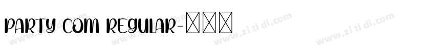 Party Com Regular字体转换